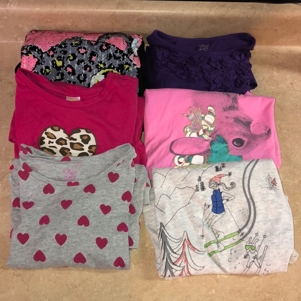 Girls Lot of 6 shirts - size: 10/12